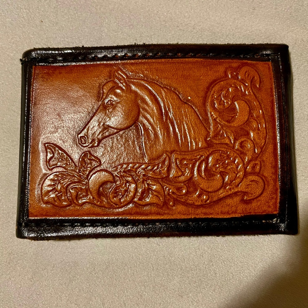 Vintage Leather Western Belt Buckle